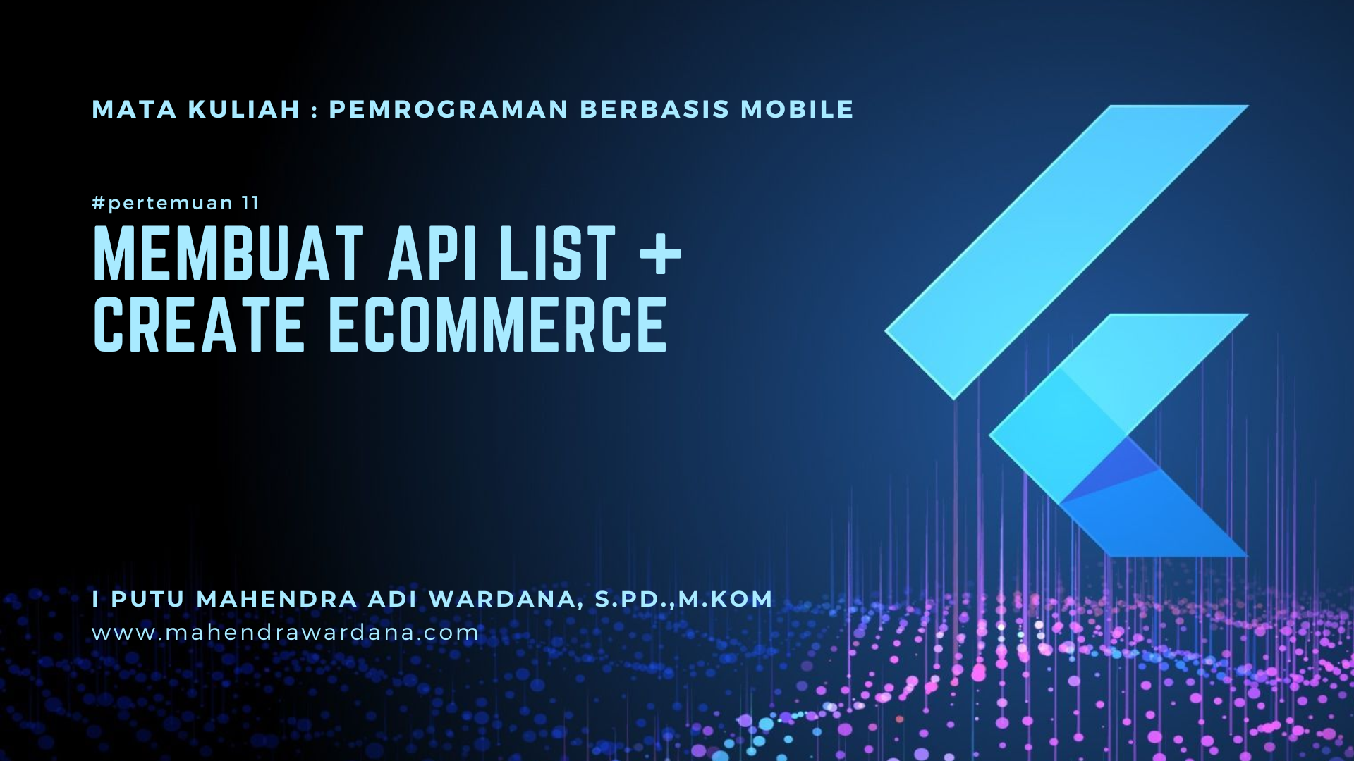 Pertemuan 11 - Membuat API List + Create Ecommerce