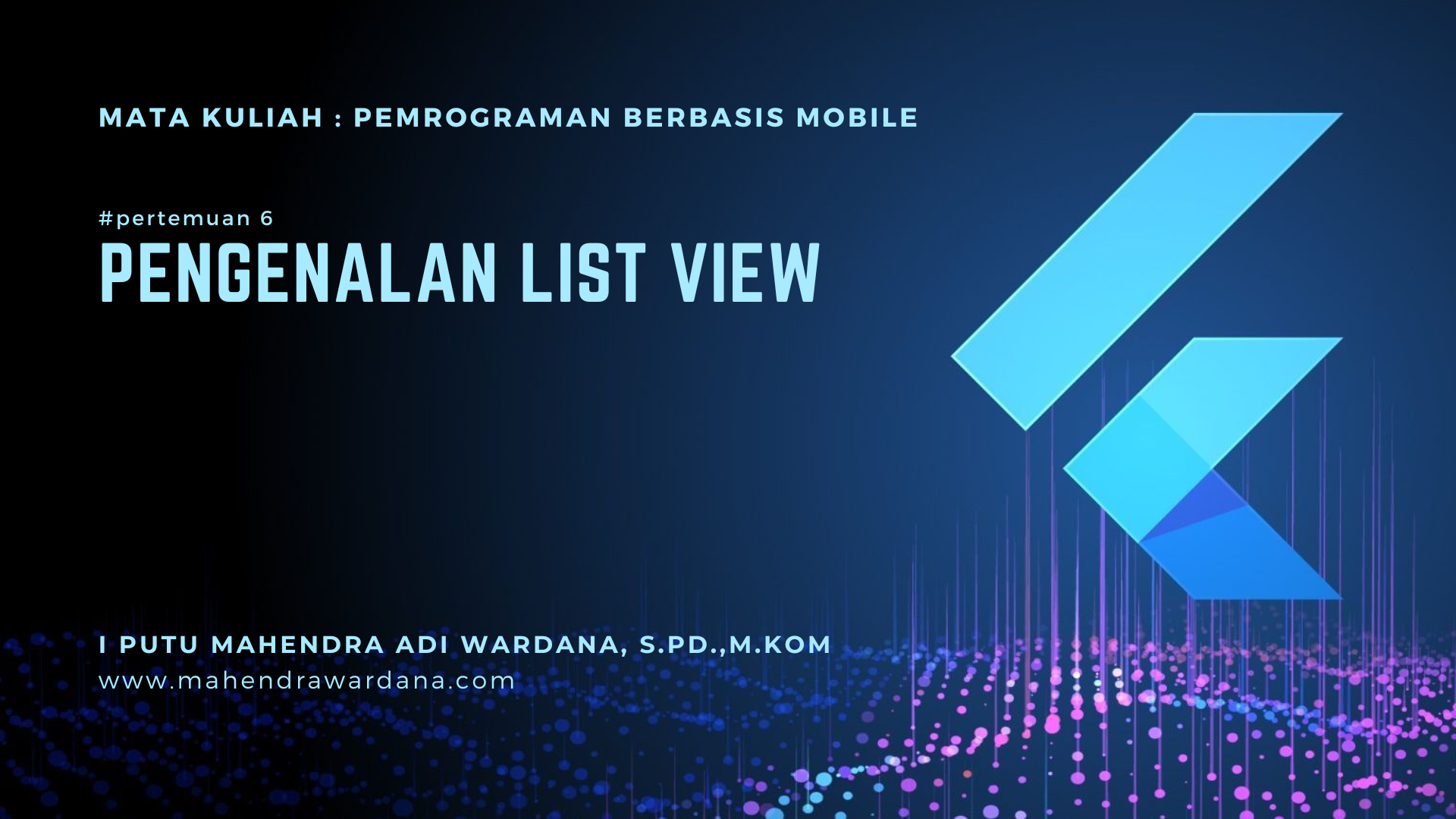 Pertemuan 6 - Pengenalan List View